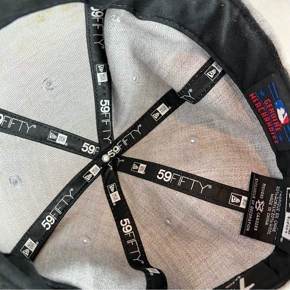 New York Mets Heather Black Grey 59FIFTY Fitted Cap - Picture 6 of 8